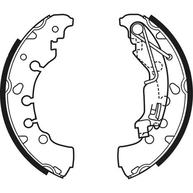 Abtex Brake Shoe Set Axle Kit fits Chrysler Ypsilon 2011-2021 0.9 1.2 1.3