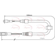 Apec Handbrake Cable Front CAB1282