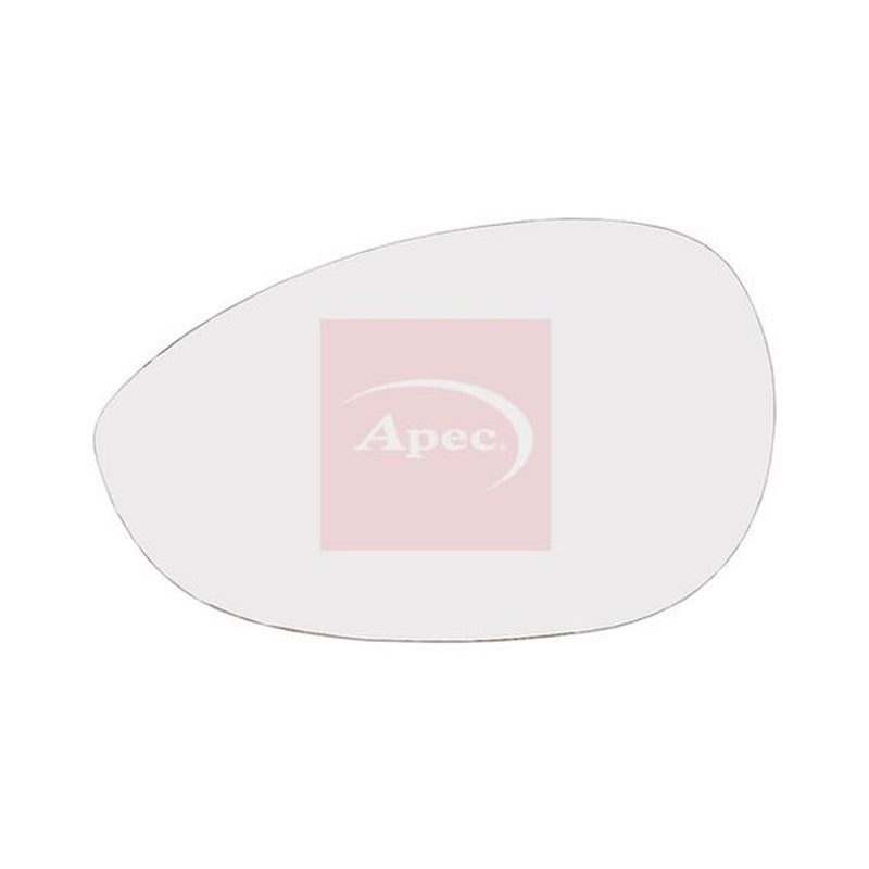 Apec Exterior Wing Mirror Glass Left fits Abarth 500 / 595 / 695 2008 on 1.4