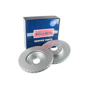 Borg & Beck Front Brake Vented Discs & Pads fits Audi A5 2010-2017