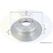 Comline Rear Brake Discs & Pads fits Jeep Cherokee 2001-2008 2.4 2.5 2.8 3.7