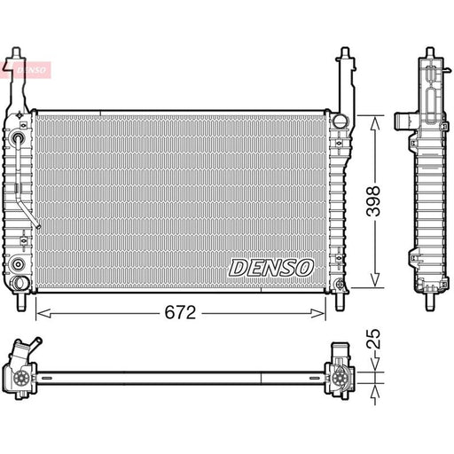 Denso Engine Radiator fits Opel Antara A 2006-2011 2.0