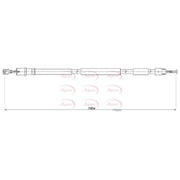 Apec Handbrake Cable Right Rear fits Mercedes-Benz Vito / Mixto 2003-2014