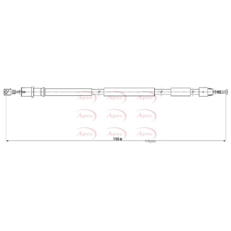 Apec Handbrake Cable Right Rear fits Mercedes-Benz Vito / Mixto 2003-2014
