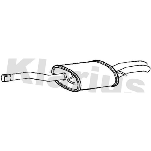 Klarius Box With Tail Pipe Rear fits VW Passat B6 2005-2010 1.9