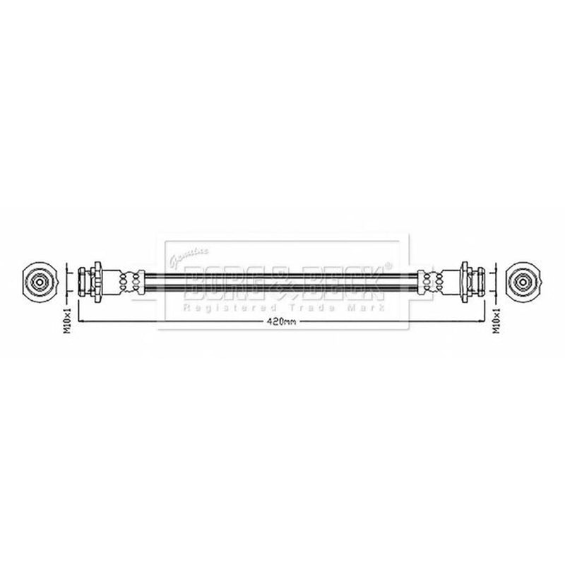 Borg & Beck Brake Hydraulic Hose Line inner BBH8887