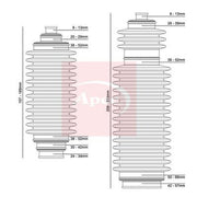 Apec Steering Bellow Kit Front fits Citroën Xm 1989-2000 2.0 2.1 2.5 3.0