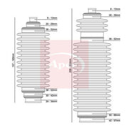 Apec Steering Bellow Kit Front ACB3006