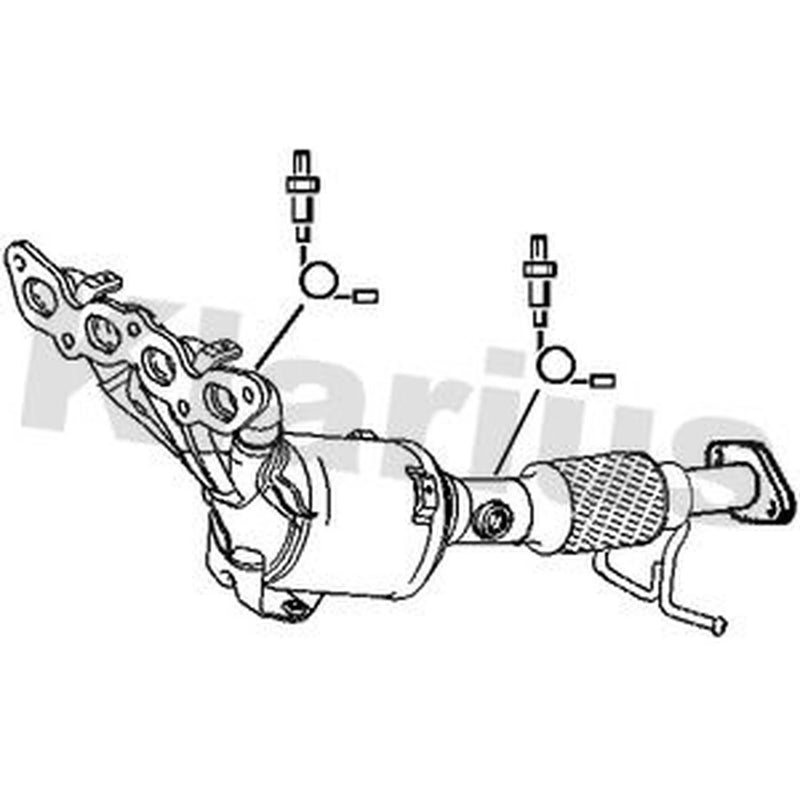 Klarius Catalyst T/A With Pipe (Kit 402378) fits Ford C-Max 2007-2010 1.6