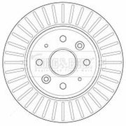 Borg & Beck Front Brake Vented Discs & Pads fits Kia Rio I 2000-2005 1.3 1.5