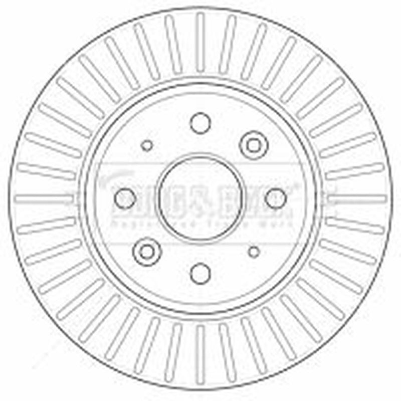 Borg & Beck Front Brake Vented Discs & Pads fits Kia Rio I 2000-2005 1.3 1.5