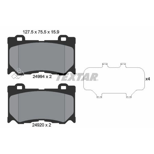 Textar Front Brake Pad Set 2499401