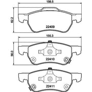 DON Front Brake Internally Vented Discs & Pads fits MG Zs SUV 2017 on 1.0 1.5