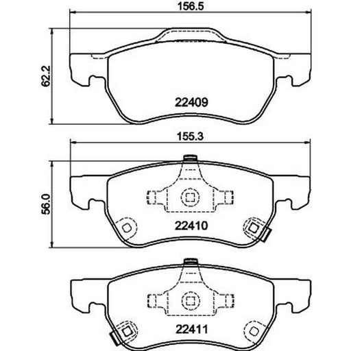 DON Front Brake Internally Vented Discs & Pads fits MG Zs SUV 2017 on 1.0 1.5