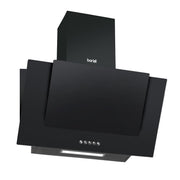 Baridi Angled Chimney Cooker Hood with Carbon Filters & LED Lamp - Black Glass Baridi - Dynamic Drive