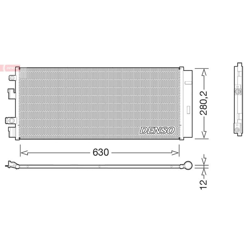 Denso Air Conditioning Condenser fits Opel Corsa E 2014-2019 1.0 1.3 1.4 1.6