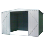 Dellonda Galvanised Steel Metal Garden Shed - Green Dellonda - Dynamic Drive