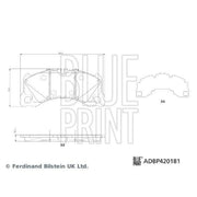 Blue Print Front Brake Pad Set ADBP420181