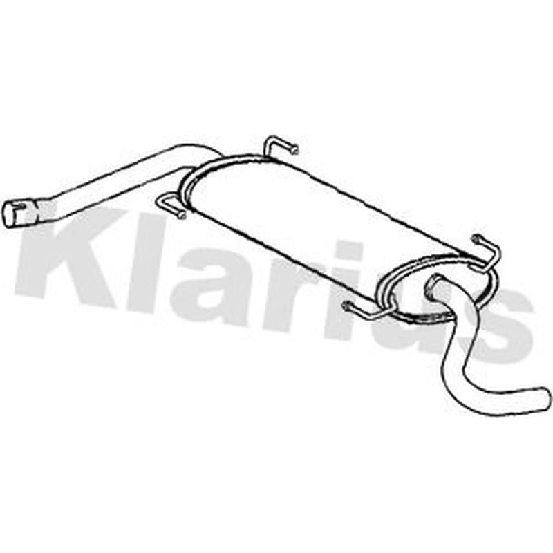 Klarius Box With Tail Pipe (Lhd) Rear fits Fiat Ducato 2006 on
