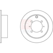 Apec Rear Brake Solid Discs & Pads fits Mitsubishi Lancer VII 2000-2013 1.3 1.6