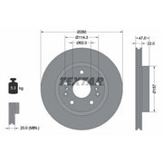 Textar 2 x Vented Front Brake Discs 92268303-x2
