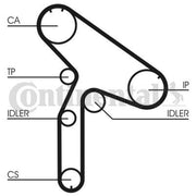 Continental CTAM Timing Belt Cambelt 129 Teeth fits Renault Laguna I 1993-2001