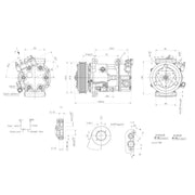 Hella Air Conditioning Compressor fits Citroën Berlingo Box Body 2008-2021 1.6