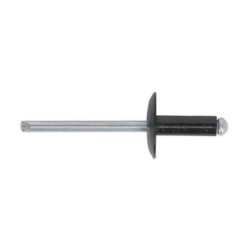 Sealey Aluminium Rivet Black Large Flange 3.2 x 10mm Pack of 200 RAB3210L Sealey - Dynamic Drive