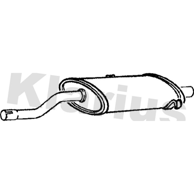 Klarius Box With Centre Pipe Centre fits Saab 900 1987-1993 2.0 2.1