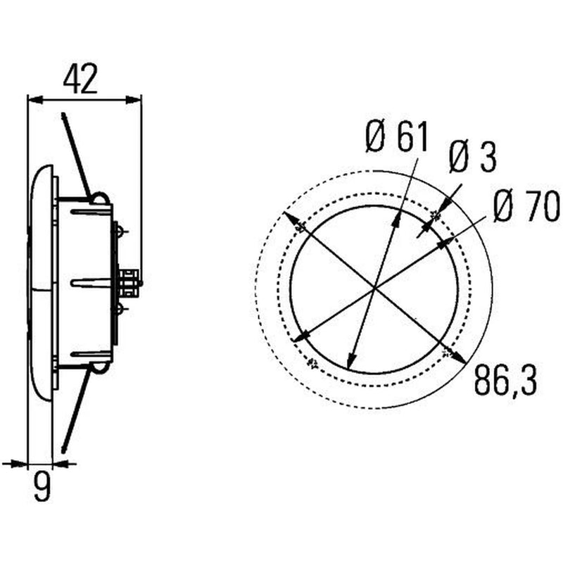 Hella Interiorlamp White Md9-32V 2JA Interior 2JA 343 790-301 2 223 389 2 2JA