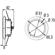 Hella Interiorlamp Black Md9-32V 2JA Interior 2JA 343 790-411 2JA 343 790-411