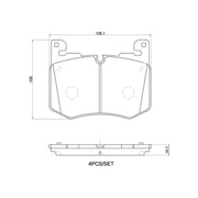 Brembo 4 x Front Brake Pad Set fits Jaguar F-Pace 2018 on 5.0