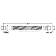 Borg & Beck Brake Hydraulic Hose Line Rear Right BBH7044