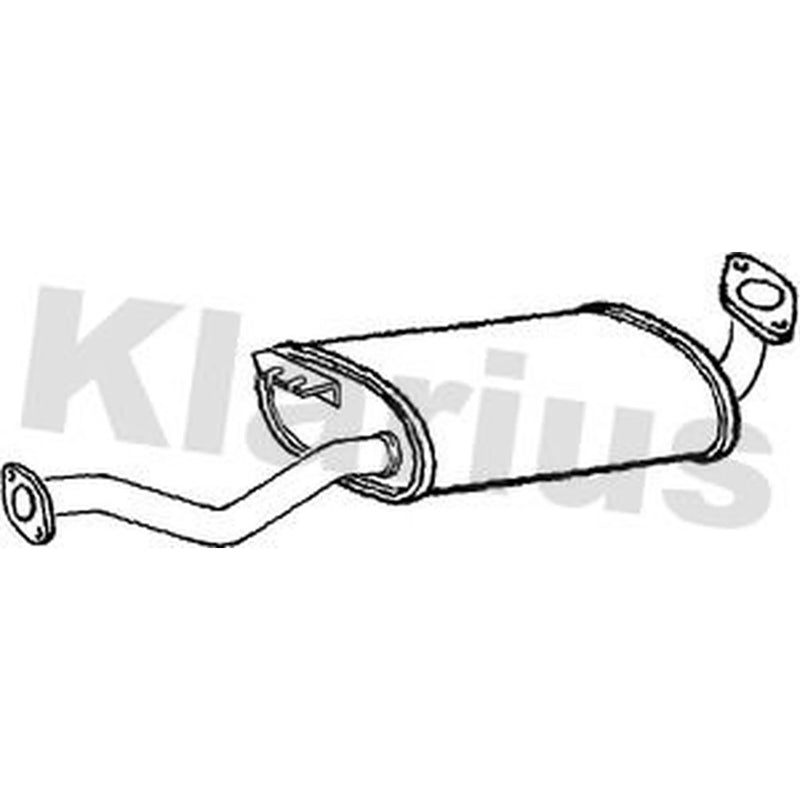 Klarius Box With Centre Pipe Centre fits Opel Frontera B 1998-2004 2.2