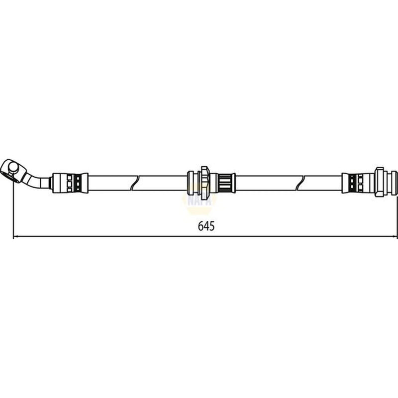 NAPA Brake Hydraulic Hose Line Front Right NBH1381