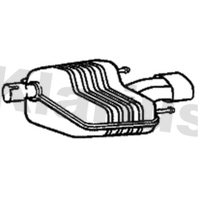 Klarius Box With Tail Pipe Rear fits Saab 9-3 2002-2015 2.0