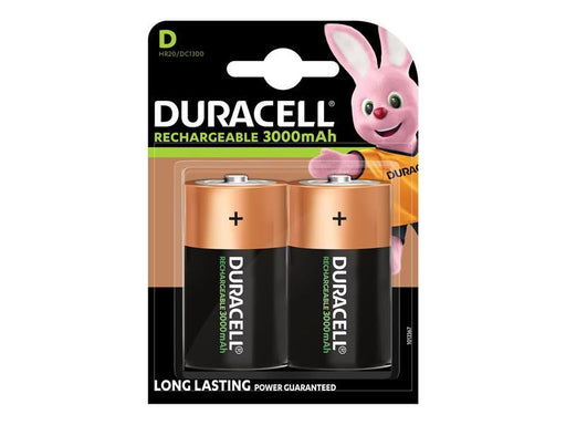 Duracell D Cell 3000Mah Rechargeable Batteries (Pack 2) Duracell - Dynamic Drive