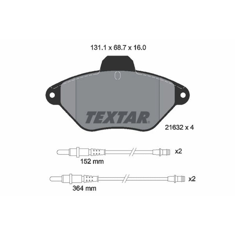 Textar Front Brake Pad Set 2163201