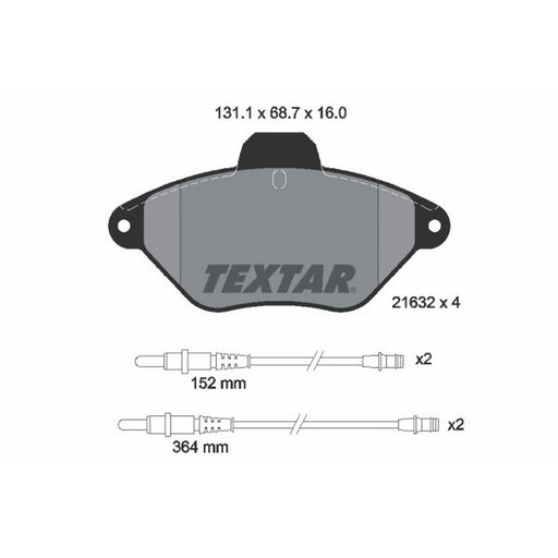 Textar Front Brake Pad Set 2163201