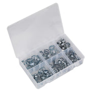 Sealey Zinc Plated O-Clip Double Ear Assortment 140pc AB044DE Sealey - Dynamic Drive