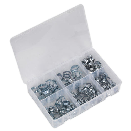 Sealey Zinc Plated O-Clip Double Ear Assortment 140pc AB044DE Sealey - Dynamic Drive