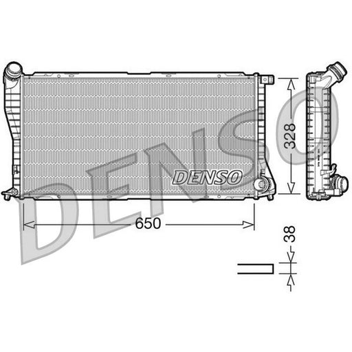 Denso Engine Radiator fits BMW 5 1998-2004