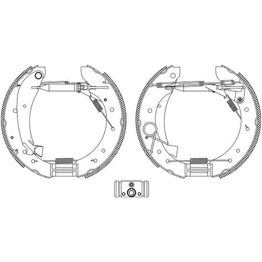 Mintex Brake Shoe Set Axle Kit fits Citroën Dispatch II 2007-2016 1.6