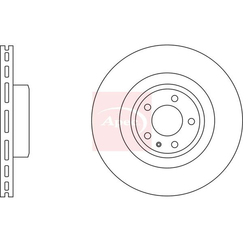 Apec Front Brake Vented Discs & Pads fits Audi Q5 2008-2017 3.0 3.2
