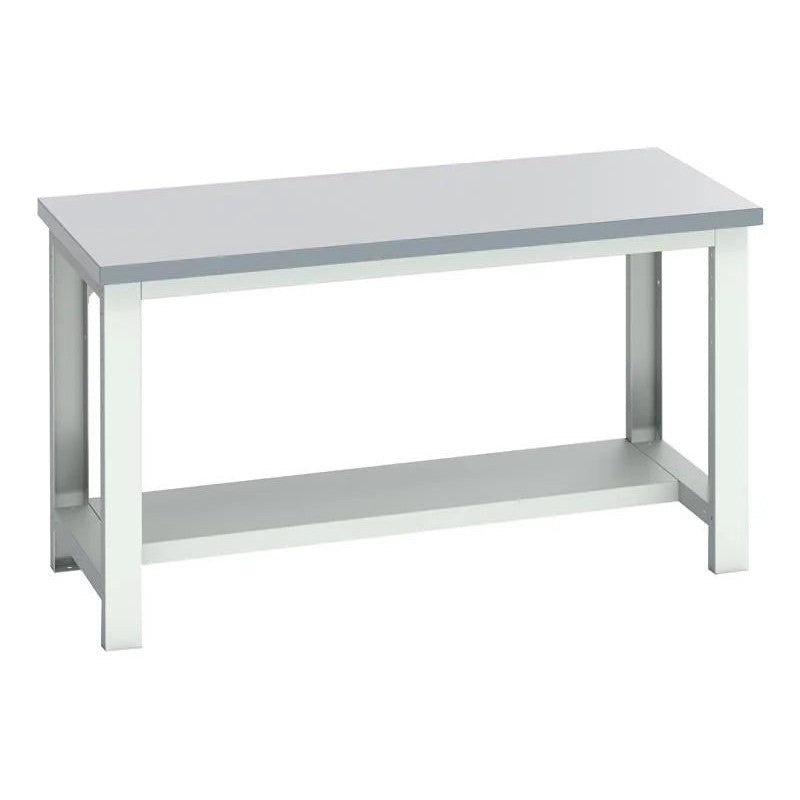 Bott Cubio Bench with Half Shelf, ESD Laminate Clad Top 1500 x 750mm