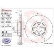 Brembo 2 x Front Brake Discs 09.C820.11-x2