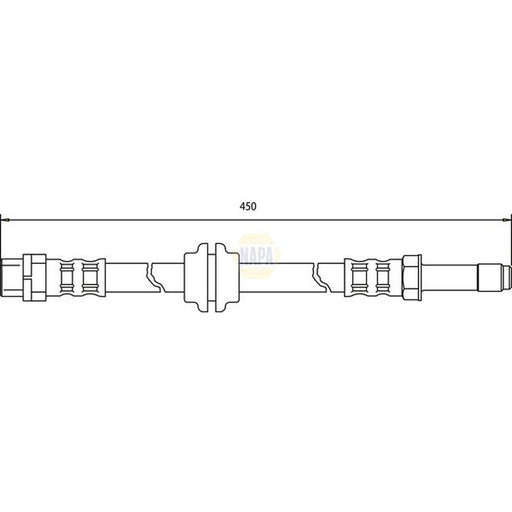 NAPA Brake Hydraulic Hose Line Front fits BMW 3 1997-2007