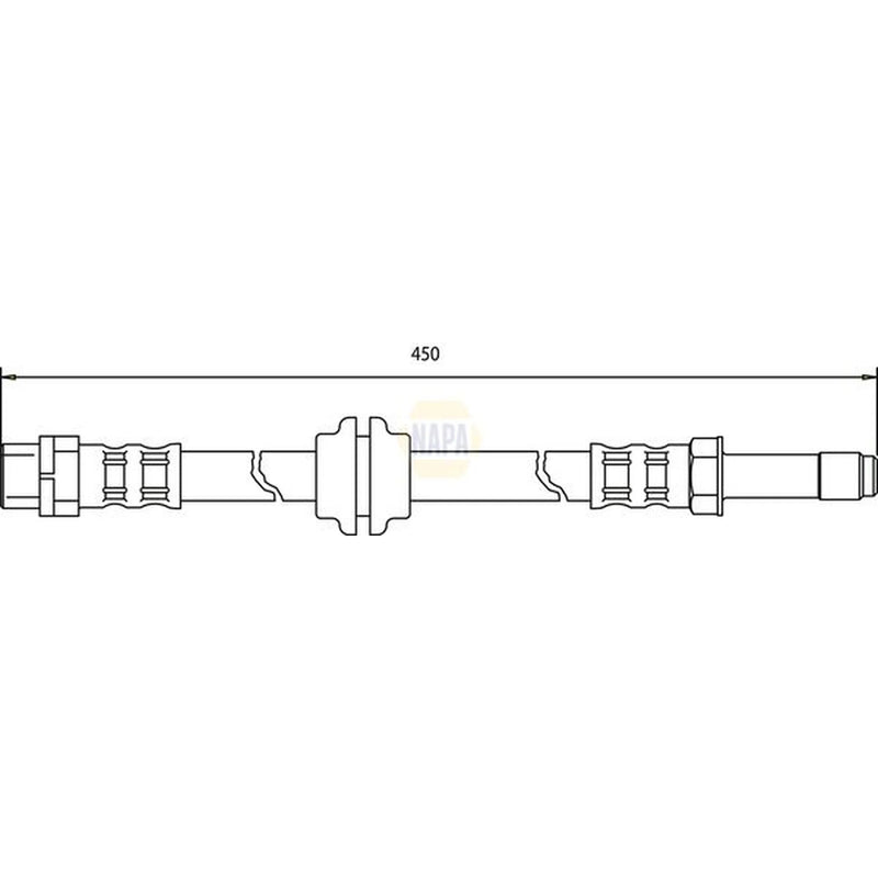 NAPA Brake Hydraulic Hose Line Front NBH1011