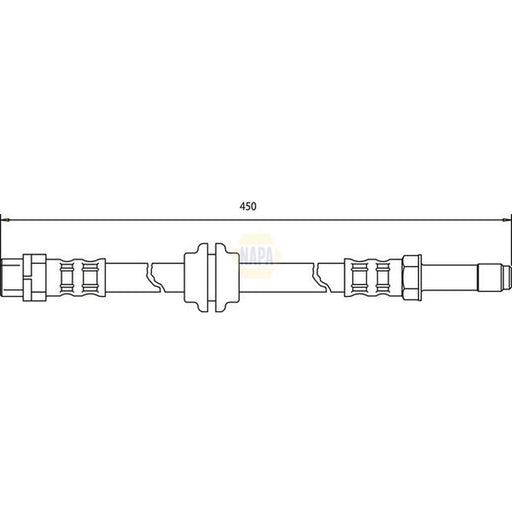 NAPA Brake Hydraulic Hose Line Front NBH1011