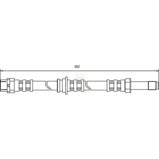 NAPA Brake Hydraulic Hose Line Rear fits BMW 3 1995-2007
